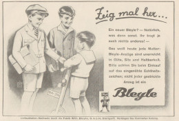 BLEYLE - Illustrazione - Pubblicità D'epoca - 1929 Old Advertising - Reclame