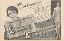 SKI Bustenhalter - Pubblicità D'epoca - 1929 Old Advertising - Publicités