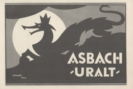 ASBACH Uralt - Illustrazione - Pubblicità D'epoca - 1929 Old Advertising - Publicités