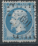 Lot N°83199   N°22, Oblitéré PC Du GC 691 CAEN(13) Ou PC 691 CHABLIS(83), Indice 5 - 1862 Napoleon III