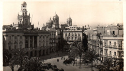 Spain Cadiz  Vintage Postcard Plaza De S. Juan De Dios Ayuntamiento Real Photo - Cádiz