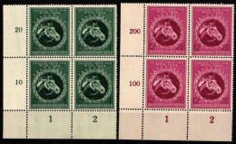 Deutsches Reich 900-901 Postfrisch 4er Block Vom Eckrand #KL561 - Other & Unclassified