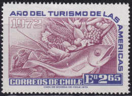 F-EX50188 CHILE MNH 1972 AMERICAN TOURISM YEAR FOOD FRUIT FISH PECES.  - Alimentazione