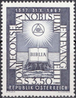 1967, Austria, Protestant Reformation, Anniversaries, Books, Coins, Religion, MNH(**), Mi: 1249 - Cristianismo