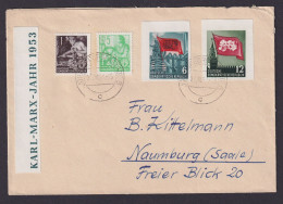 DDR Brief MIF 386-387 B Ungezähnt Marx Block Einzelmarken Johanngeorgenstadt - Lettres & Documents