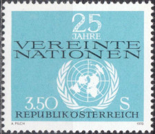 1970, Austria, UN, Anniversaries, U.N.O., MNH(**), Mi: 1347 - Ungebraucht