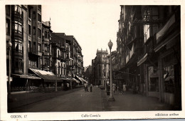 Spain Gijon Calle Corrida  Vintage Postcard  Real Photo - Asturias (Oviedo)