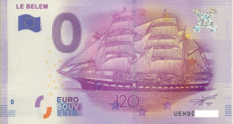 Vends Billet Souvenir Touristique 0€ Le Belem 2016-1 UEHD - Autres & Non Classés