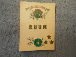 Ancienne étiquette Rhum Distillerie De Liqueurs - Rhum