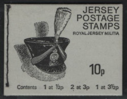 Jersey 1975 Booklet Sc 34a 1/2p Elizabeth Castle, Sc 39a 3p La Hougue Bie, Sc 40a 3 1/2p Portelet Bay - Jersey