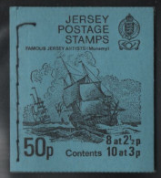 Jersey 1973 Booklet Sc 38b 2 1/2p Arms And Mace, Sc 39b 3p La Hougue Bie (prehistoric Tomb) - Jersey