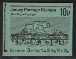 Jersey 1973 Booklet Sc 34a 1/2p Elizabeth Castle, Sc 38a 2 1/2p Arms And Mace, Sc 39a 3p La Hougue Bie - Jersey