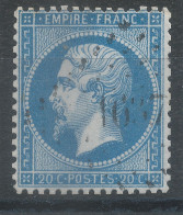 Lot N°83202   N°22, Oblitéré PC Du GC 1637 GENILLE(36) Ou PC 1637 LANGOGNE(46), Indice 5 - 1862 Napoleone III