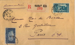 1933 MARRUECOS FRANCÉS , RABAT - PARIS , SOBRE CERTIFICADO - Covers & Documents