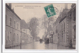 BOURGES : Avenue De La Gare, Inondation Du 22 Janvier 1910 - Tres Bon Etat - Bourges