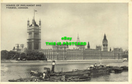 R599001 London. Houses Of Parliament. And Thames. R. D. F. Series - Autres & Non Classés