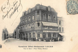 EPERNAY : Terminus Hotel-restaurant Lucas, Face à La Gare, Place Thiers - Tres Bon Etat - Sonstige & Ohne Zuordnung