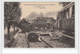 BERNAY - Déraillement De L'express De Cherbourg En Gare De BERNAY (10 Septembre 1910) - Le Wagon-poste - Très Bon état - Bernay