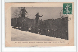 CHAMONIX - Concours De Sauts - Champions Norvégiens Durban Et Nykuist - Très Bon état - Chamonix-Mont-Blanc