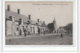 EN BERRY - SAINT PIERRE DE JARS - Route De Nohant Et église - Très Bon état - Sonstige & Ohne Zuordnung