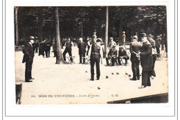 BOIS DE VINCENNES : Le Jeu De Boules - Etat - Sonstige & Ohne Zuordnung