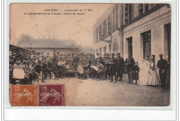 ASNIERES - La Journée Du 1er Mai - Le Campement De La Troupe, L'heure De Repos - GREVES - Très Bon état - Asnieres Sur Seine