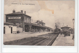 CHAUNY - La Gare (vue Intérieure) - état (traces) - Chauny