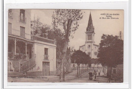 AMELIE-les-BAINS : Eglise Et Rue Des Thermes - Tres Bon Etat - Autres & Non Classés