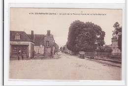 COUGENARD : Un Coin De La Place Et Route De La Ferté-benard - Tres Bon Etat - Autres & Non Classés