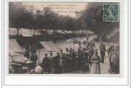 ANNONAY - Le Marché Et La Place De L'Hôtel De Ville - Très Bon état - Annonay