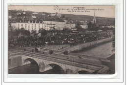 AURiLLAC : Le Pont Bourbon, Promenade Du Gravier Jour De La Foire Aux Mulets - Tres Bon état - Aurillac