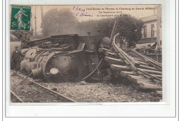 BERNAY - Déraillement De L'Express De Cherbourg Septembre 1910 - La Locomotive Sous La Voie - Très Bon état - Bernay