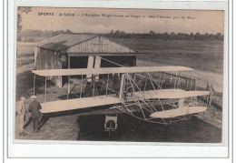 AVIATION - L'aéroplane Wright Devant Son Hangar Au Camp D'Auvour Près Du MANS - Très Bon état - Autres & Non Classés