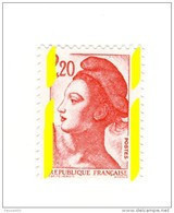 Liberté 2fr20 Rouge TYPE II YT 2376t Avec Phospho à Cheval. Voir Le Scan. Cote YT : 6 €, Maury 2382 II A : 12 €. - Ungebraucht