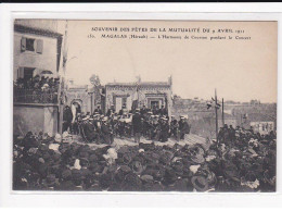 MAGALAS : Souvenir Des Fêtes De La Mutualité Du 9 Avril 1911, L'Harmonie De Coursan Pendant Le Concert - Très Bon état - Autres & Non Classés