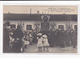 AUCH : 7 Octobre 1906, A La Gare, Présentation Des Enfants Des écoles Laïques à M.Ruau, Ministre - Très Bon état - Auch