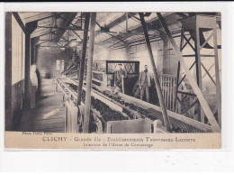 CLICHY : Grande Ile, Etablissements Trentesaux-Leconte, Intérieur De L'Usine De Concassage - Très Bon état - Clichy