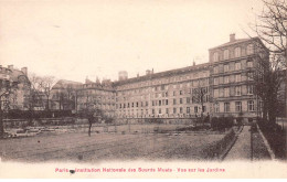 PARIS - Institution Nationale Des Sourds Muets - Vue Sur Les Jardins - Très Bon état - Arrondissement: 05