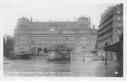 PARIS - Inondation 1910 - La Gare Saint Lazare - Très Bon état - Paris (08)