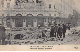 PARIS - L'Orage Du 15 Juin à Paris - Eboulement Boulevard Haussmann - Très Bon état - Arrondissement: 08