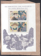 BRD  BLOCK 28, Gestempelt, Auf Briefstück, Carl Hagenbeck, Zoo, 1994 - Variétés Et Curiosités