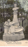 PARIS - La Parc Monceau - Statue De Guy De Maupassant - Très Bon état - Arrondissement: 08