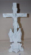 E1 Magnifique CHRIST - Fonte émaillée Blanche - Rarisisme !!!! - Church Crucifix - Religione & Esoterismo