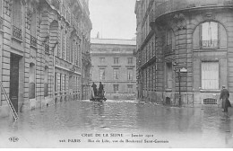 PARIS - Crue De La Seine 1910 - Rue De Lille, Vue Du Boulevard Saint Germain - Très Bon état - Arrondissement: 07