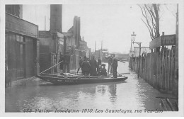 PARIS - Inondation 1910 - Les Sauvetages, Rue Van Loo - Très Bon état - District 16