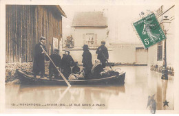 PARIS - Inondations 1910 - La Rue Gros à Paris - Très Bon état - Distrito: 16