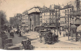 PARIS - La Porte Et Le Boulevard Saint Martin - Très Bon état - District 10