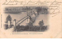 MAS D'AGENAIS - Pont Suspendu Sur La Garonne - Très Bon état - Autres & Non Classés
