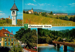 73602322 Edelschrott Ortsansicht Mit Kirche Landschaft Bildstock Hotel Gasthof H - Autres & Non Classés