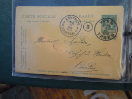 1912 Yper Ypres Vers Kortrijk ( Class : Gr Ringfarde ) - Cartes Postales 1909-1934